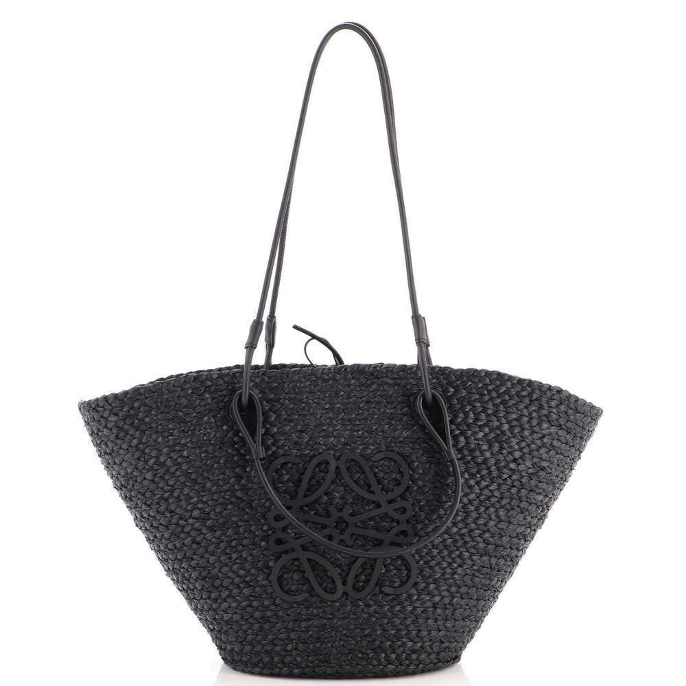 Loewe Medium Anagram Basket Tote Woven Raffia